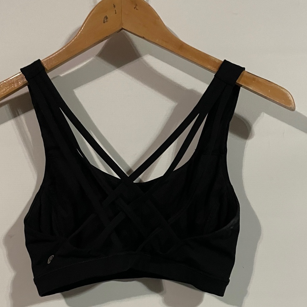 Lululemon athletica athletic Black Strappy Sports Bra - Picture 3 of 4